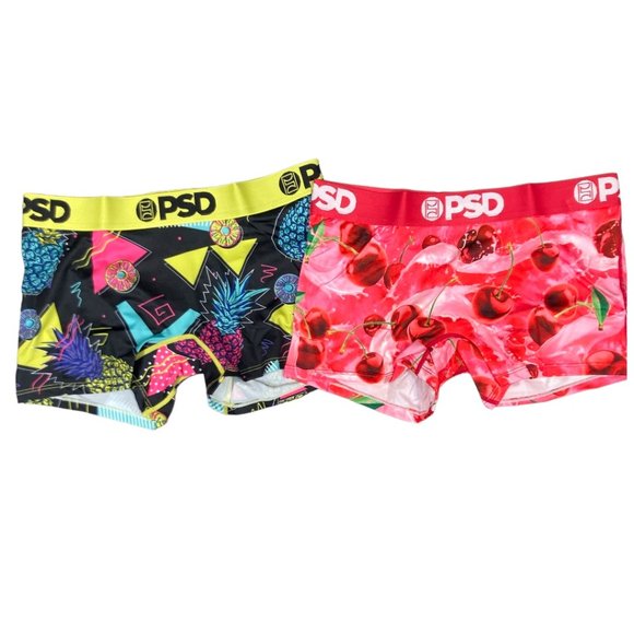 PSD Other - (2) PSD Women's Boy Short Bundle Pineapple Cherries & Cream S New